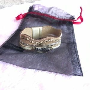Handmade Leather Beaded Bracelet